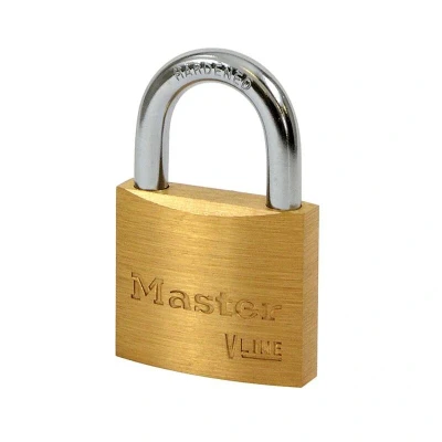 Image of Master Lock V Line Brass 40mm Padlock Keyed Alike 4232 MLK4140KA2
