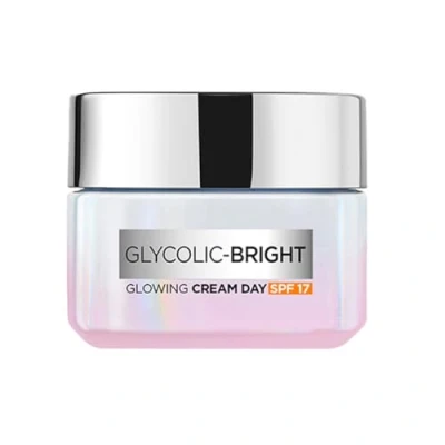 Image of L&#039;Oréal Paris Glycolic Bright Day Cream with SPF 17, 15ml Skin Brightening Acid that Visbily Minimizes Spots &amp; Reveals Even Toned
