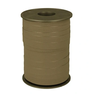 Image of C.E. Pattberg Gift Ribbon grey Matt, 200 m In Paperlook For Wrapping Gifts, 10 mm Width, Create Beautiful Floral And Baby Shower Decorations, Pastel Balloon Ribbons Every Occasion