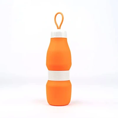 Image of Jumble and Co Whippy Collapsible Silicone 520ml Bottle Burnt Out Orange
