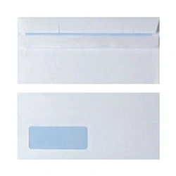 Image of DL Window Envelope 90gsm White Self Seal (1000 Pack)