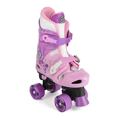 Image of Xootz Kid&#039;s Quad Skates, Adjustable and Padded Roller Pink