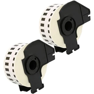 Image of Cartridges Kingdom Compatible with Brother DK22214 DK 22214 12mm x 30.48m Continuous White Standard Address Labels 2 Pack
