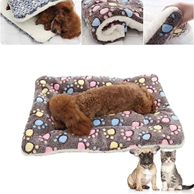 Image of SENGHUI Cozy Calming Cat Blanket, Bed Self Heating Pet Pad, Ultra Soft and Warm Dog Mat Flannel Blankets for Indoor Cats, Sizes to Fit Most Pets (D,L)