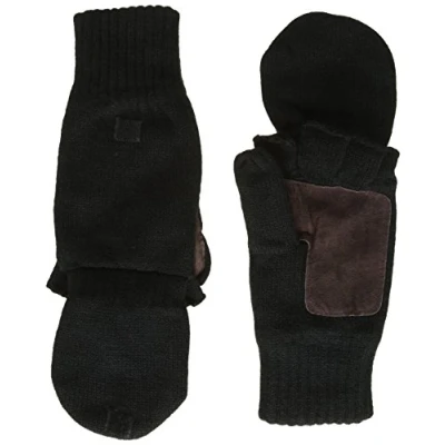 Image of Highlander Falher warm knitted gloves/mitts, Men, Black
