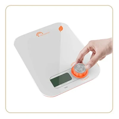 Image of Little Balance 8346 Kinetic Flower Electronic Kitchen Scale, Glass, 5 kg, Orange
