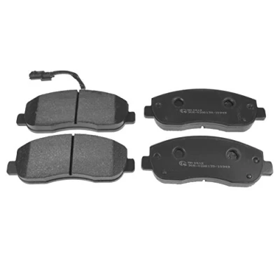 Image of 410601061R, 410602889R, 410603847R, 410604386R, 7410604386 Brake pad set BLUE PRINT ADN142156 Front Axle incl. wear warning contact