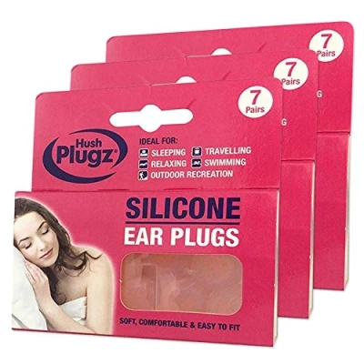 Image of Hush Plugz Silicone Earplugs Pack of 7 (3 Packs)