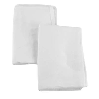 Image of Junior Joy 100% Cotton Pram Flannelette Sheets, Ultra Soft, Pack of 2, for Baby and Toddler, OEKO TEX Approved, 70 x 95cm White