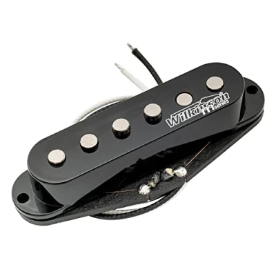 Image of Wilkinson Vintage 60&#039;s Staggered Alnico 5 Single Coil Bridge Pickup for Strat Style Electric Guitar, Black