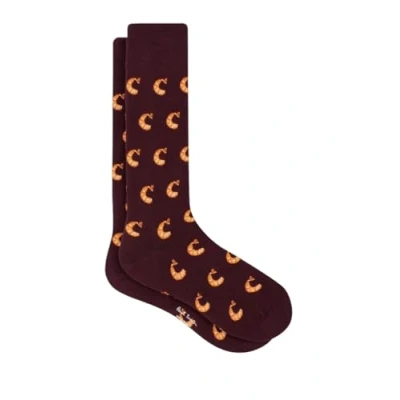 Image of Paul Smith Burgundy Shrimp Socks. One Size