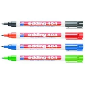 Image of Edding Permanent Marker 404 in 4 Colours Set of Refillable