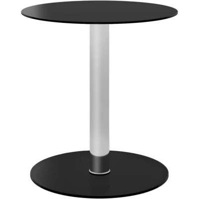 Image of vidaXL Coffee Table Black 40 cm Tempered Glass