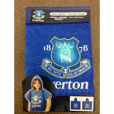 Image of Everton Kids Velour Hoody Towel Poncho.