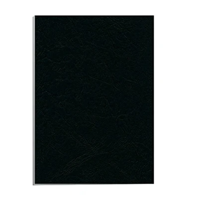 Image of Fellowes A4 100 Percent Recyclable Leatherboard Binding Covers, Heavyweight, 250 gsm Presentation FSC, Black, Pack of 25, 5373802