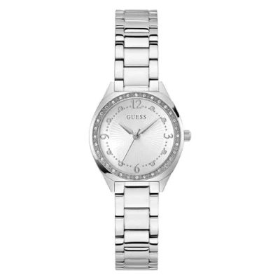 Image of Guess Charlotte Watch silvercoloured, Women&#039;s, Size: One Size, Silver coloured