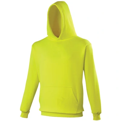 Image of AWDis Boy&#039;s Kids Electric Hoodie, Yellow (Electric Yellow), X Large