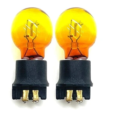 Image of LiteSync HLG PWY24W Ax2 Halogen Bulbs 2 x 12V 24W Amber Yellow Indicator Turn Signal 12181 WP3.3X14.5/4