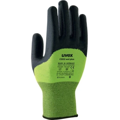 Image of uvex 60496 Helix C5 Wet Plus Lime/Anthracite Gloves SZ.9