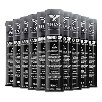 Image of TRIAX Nano XP Ultra Heavy Duty Grease, Fullerene, 5th Wheel, Duty, High Temp, Extreme EP Load Rating, Low Friction (10 x 14 oz tube)