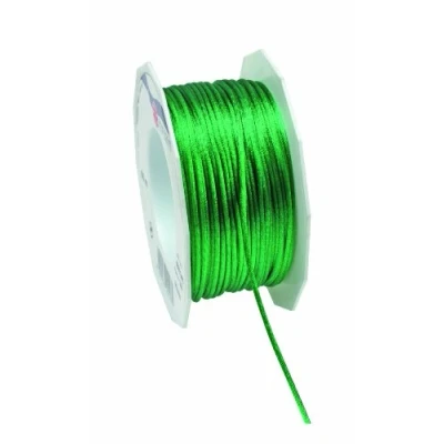 Image of C.E. Pattberg RHEIN Cord Ribbon green, 50 m Braided For Wrapping Gifts, Parcels, and Presents, 3 mm Width, Accessories Decorating Handicrafts Tear Resistant Decorative