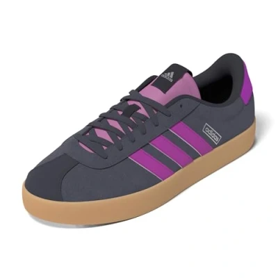 Image of adidas Women&#039;s VL Court 3.0 Shoes, Shadow Navy/Purple Burst/Silver met, 4 UK
