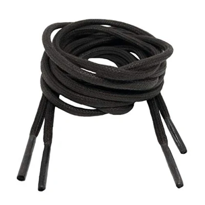 Image of Big Laces Round Dark Brown 3mm wide 120cm long Waxed Shoelaces