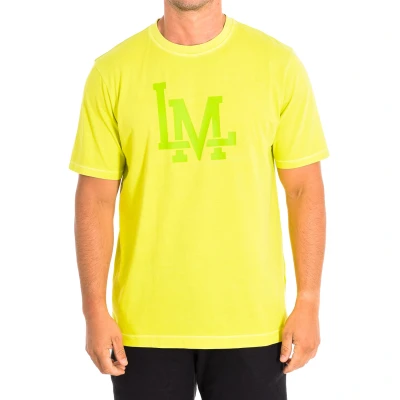 Image of La Martina Mens Short Sleeve T Shirt TMR320 JS330 Yellow Cotton Size Small