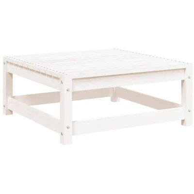 Image of vidaXL Garden Footstool White 70x70x30 cm Solid Wood Pine