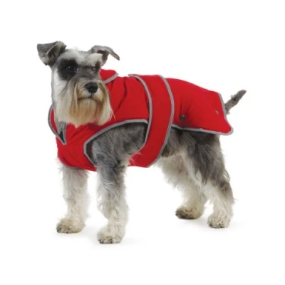 Image of Ancol Muddy Paws All Weather Stormguard Coat .Poppy Red Size Small ( Length 30 cm, up to 52cm girth)