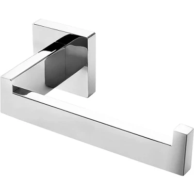 Image of HITSLAM Chrome Toilet Roll Holder Wall Mounted Premium 304 Stainless Steel Paper for Bathroom Rustproof Square