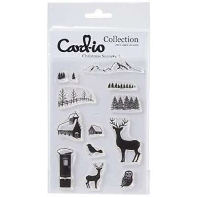 Image of Card io Clear Stamp, A6 Christmas Scenery 1