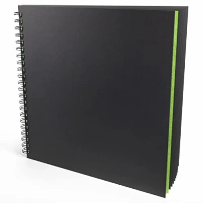 Image of Artgecko Black Toned Sketch Book 300mm Square 80 Pages (40 Sheets) 200gsm Card