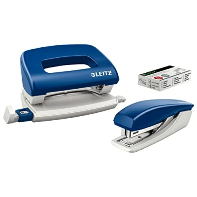 Image of Hole Punch and Stapler Bundle Blue
