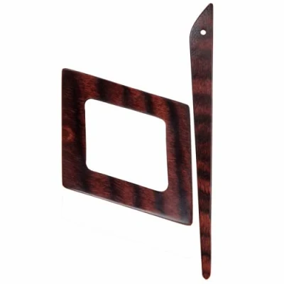 Image of KnitPro KP20833 Symfonie Wood Alpha Shawl Pin/ Stick, Rose