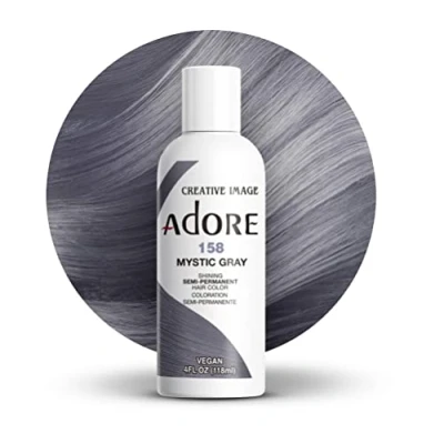 Image of Adore Shining Semi Permanent Hair Color Mystic Gray (158), 118ml