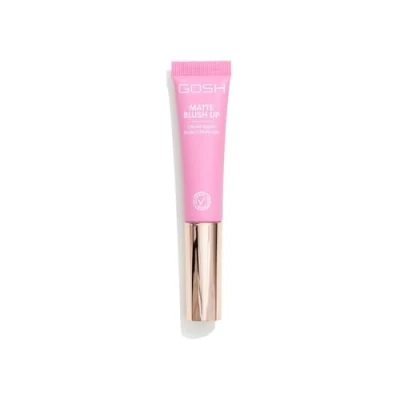 Image of GOSH Cream blush UP Matte I Stick for defined facial features and smooth blending Liquid with built in sponge on the go perfume free, allergy certified vegan 001 Hot Pink