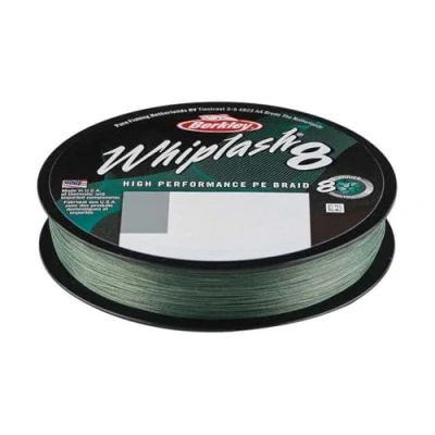 Image of Berkley Whiplash8, Fishing Line, Superline, , Predator Fishing, Pike, Perch, Zander, Trout, Unisex, Moss Green, 0.08mm 12.9kg 28lb 165yd