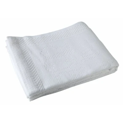 Image of Clair de Lune Soft Cotton Bunny Cot/Cot Bed Baby Blanket White