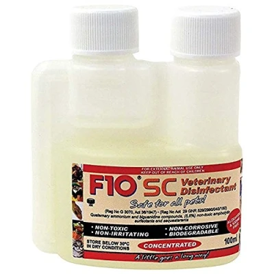Image of FabFinchesUK F10 SC 100ml Veterinary Disinfectant Birds Pet Bird Reptiles Cage Cleaner Vet