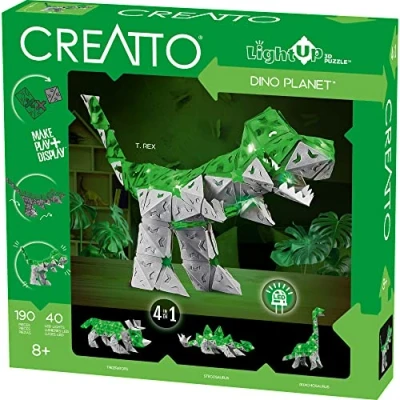 Image of Thames &amp; Kosmos Dino Planet Creatto Versatile Building System 3D Light Up Model for Kids, Ages 8+ 888024
