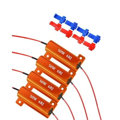 Image of YONGMING 50W 6ohm LED Load Resistors for Turn Signal Lights or License Plate DRL (Fix Hyper Flash, Warning Cancellor) 4 PCS