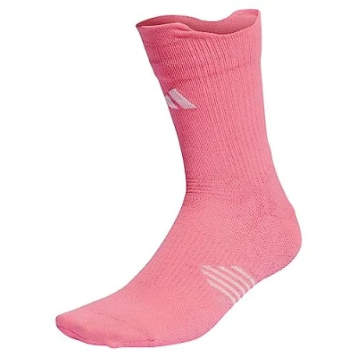 Image of adidas Unisex Running x Supernova Crew Socks, Lucid Pink/White, 4.5 6