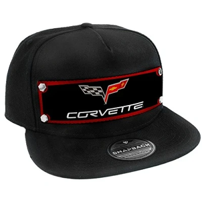 Image of Buckle Down Men&#039;s Snapback C6 Corvette Logo Red/Black/Gray/White Hat, Multicolor, One Size UK