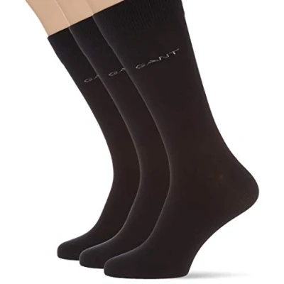 Image of GANT Men&#039;s Soft Cotton Socks 3 Pack, Charcoal Melange, 40/42