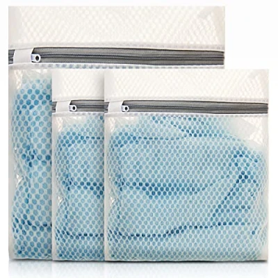 Image of Delicates Wash Bags, GOFRIEND Laundry Bags Zippered Washing Machine Fine Mesh Bag for Blouse, Hosiery, T shirt, Socks, Underwear, Bra, Lingerie Baby Clothes (3 SET)