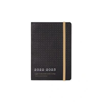 Image of Letts A6 Eco Writers Quotes Day to a Page with appointments 22.23 Academic Diary Black Kraft