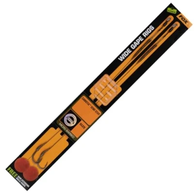 Image of Fox Edges Wide Gape Camotex Semi Stiff Rig 35lb Size 2 (2 pcs) Karper onderlijnen