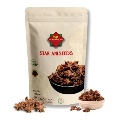 Image of Star Anise Aniseeds Badiya Whole Seeds Premium Quality Natural Vegan Non GMO No Additives Preservatives 100g