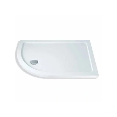 Image of MX Low Profile 1200 x 900mm Stone Resin Offset Quadrant Shower Tray with Waste LH Entry MXELQL1290
